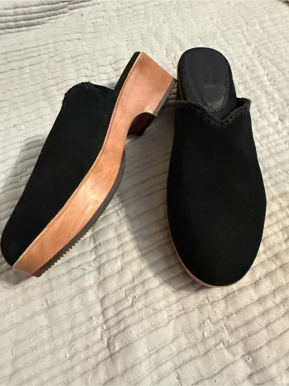 Toms Black Suede Mule